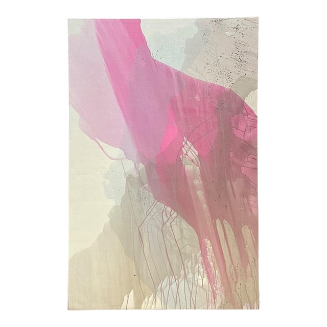 Vintage Monumental Abstract Expressionist Painting on Canvas For Sale