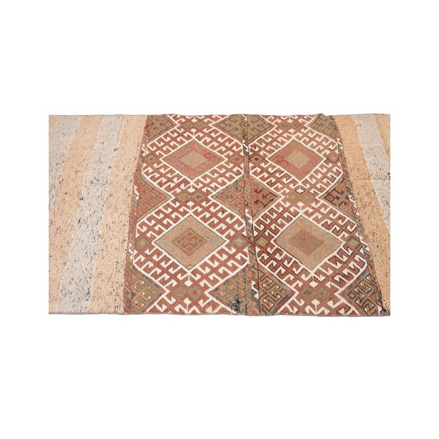 Small Unique Decorative Kilim Rug - 3`1″ X 5`3″ For Sale - Image 4 of 6