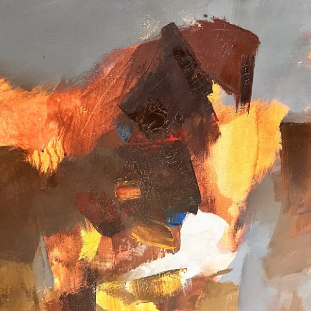 1970s 1972 Monumental Artwork B. T. Kim Abstract Oil on Canvas For Sale - Image 5 of 12