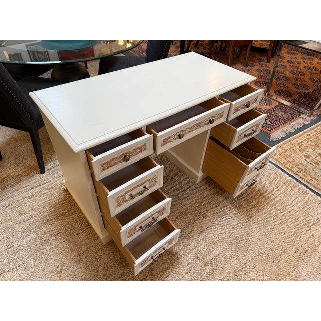 Late 20th Century Shabby Chic Hand Gilded Desk For Sale - Image 4 of 12