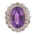 Victorian 19th Century Victorian 11.40 Carat Amethyst Diamond 18k Yellow Gold Cluster Ring, Size 6.25 For Sale - Image 3 of 6