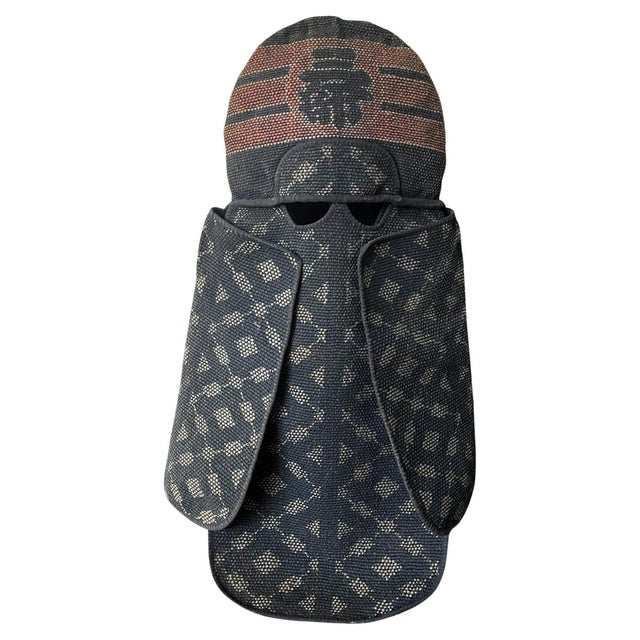 Japanese Japanese Fireman Hood with Stencil Inscription Meiji Period For Sale - Image 3 of 18
