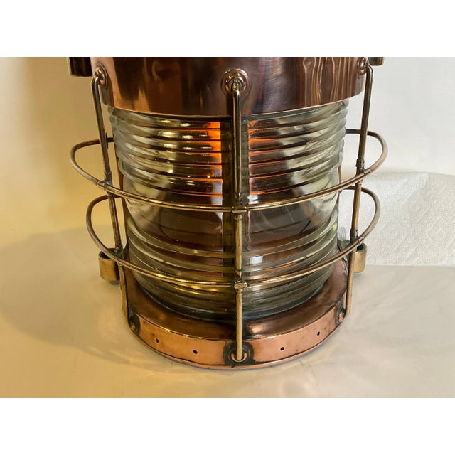 Brass Copper Ships Masthead Lantern For Sale - Image 8 of 12