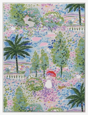 Park Life Art Print in White Frame by Paule Marrot