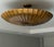 Handmade Brass Flush Mount Ceiling Light, Raw Brass Scalloped Fixture for Bedroom, Hallway & Living Room For Sale - Image 9 of 14