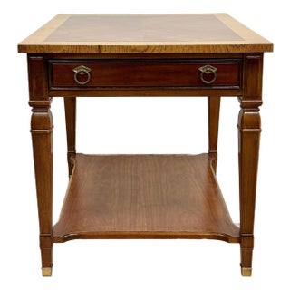 Vintage Drexel Furniture Solid Wood Side Table For Sale