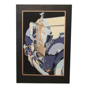 Vintage Valenchis Concours Signed Lithograph A/P Matted 35" X 24"