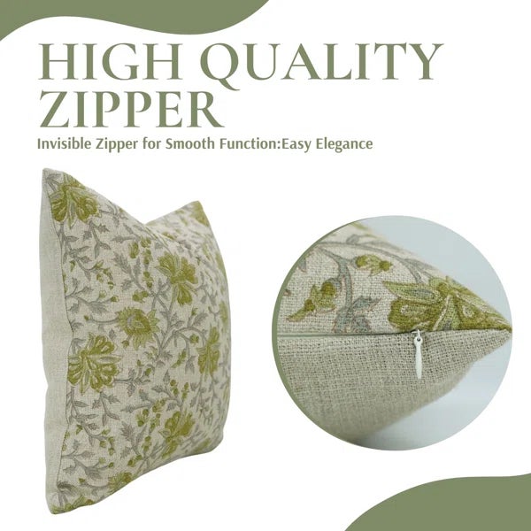 Traditional Fabdivine Handmade Decorative Cushion Cover 18x18 Thick Linen- Neerabel For Sale - Image 3 of 5