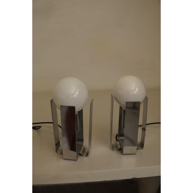 Vintage Bilia Table Lamps by Claudio Salocchi for Lumenform, Italy, 1970s, Set of 2 For Sale - Image 3 of 8