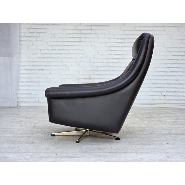 Danish Highback Swivel Armchair from Aage Christensen, 1960s For Sale - Image 11 of 18