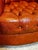 Late 20th Century Vintage 1980s Pair of Cognac Tufted Barrel Club Chairs by Classic Leather Inc., Hickory Nc – Top Grain Leather on Brass Shepherd Casters For Sale - Image 5 of 17