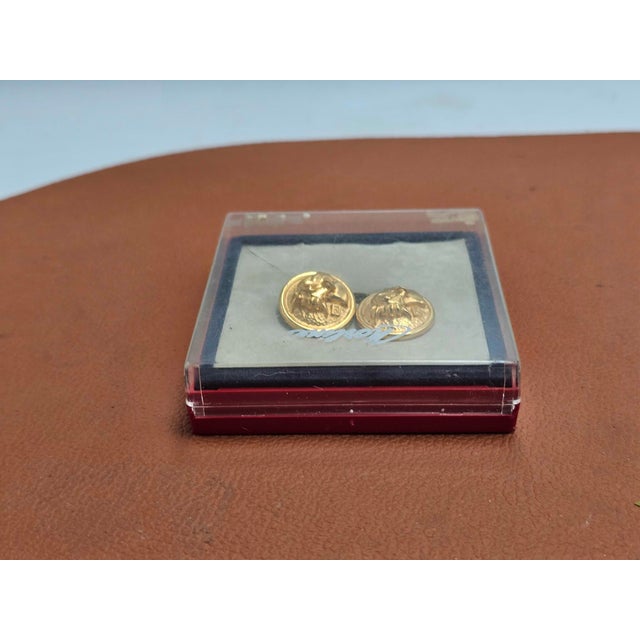 1980s Vintage Clip-On Earrings with Zodiac Taurus from Fendi, 1980s, Set of 2 For Sale - Image 5 of 9
