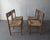 A truly handsome set of four Rustic European dining chairs crafted in solid wood with a warm, time-earned patina. Each...