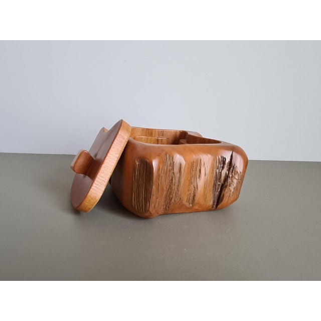 Vintage French Wooden Box in style of Alexandre Noll, 1950 For Sale - Image 6 of 17