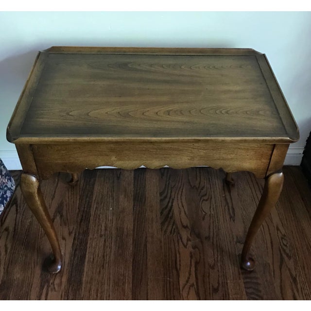 Drexel Kittenger Style Queen Anne Tray Tea Table For Sale - Image 12 of 12