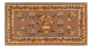 Early 20th Century English Needlework Rug 3'8'' X 6'11''