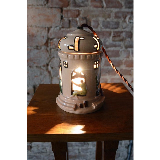 Beige Mid-Century Table Lamp in Ceramic, France, 1980s For Sale - Image 8 of 13