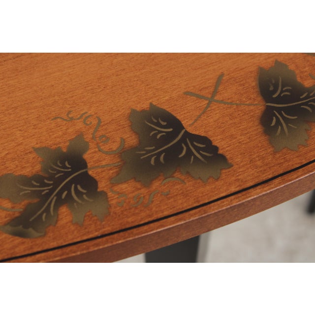 Wood Hitchcock Early American Stenciled Console Table For Sale - Image 7 of 13