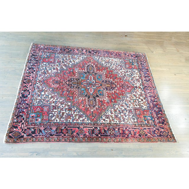Early 20th Century Persian Heriz Rug For Sale - Image 15 of 15