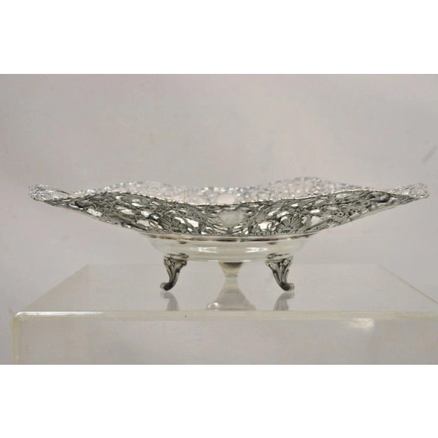 Vintage William Adams Wa Spain Silver Plated Figural Repousse Large Fruit Bowl For Sale - Image 12 of 13