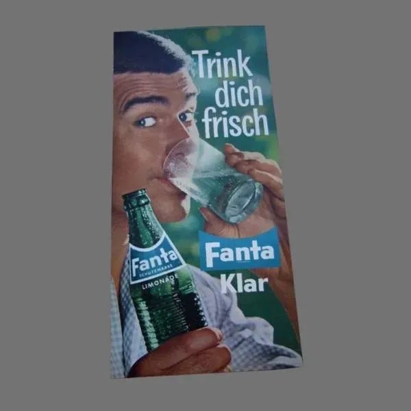Fanta Klar Cardboard Poster, 1959 For Sale - Image 4 of 4