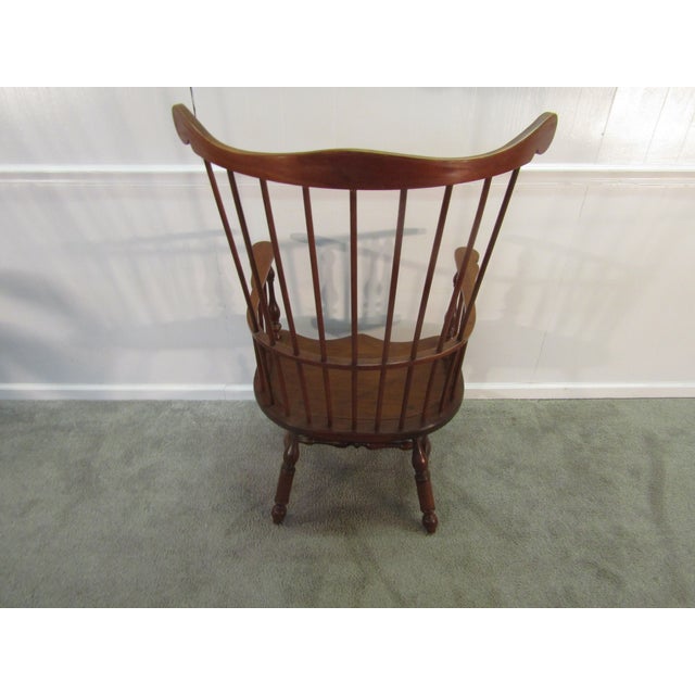 Stickley Solid Cherry Windsor Comb Back Chair For Sale - Image 6 of 8