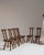 Set of Six 1960s Belgian Brown Brutalist Oak Mobichalet Dining Chairs For Sale - Image 11 of 15