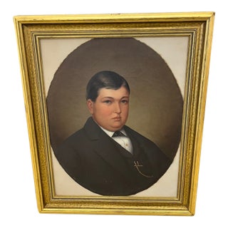 Early 20th Century Framed Oil Portrait of a Gentleman For Sale