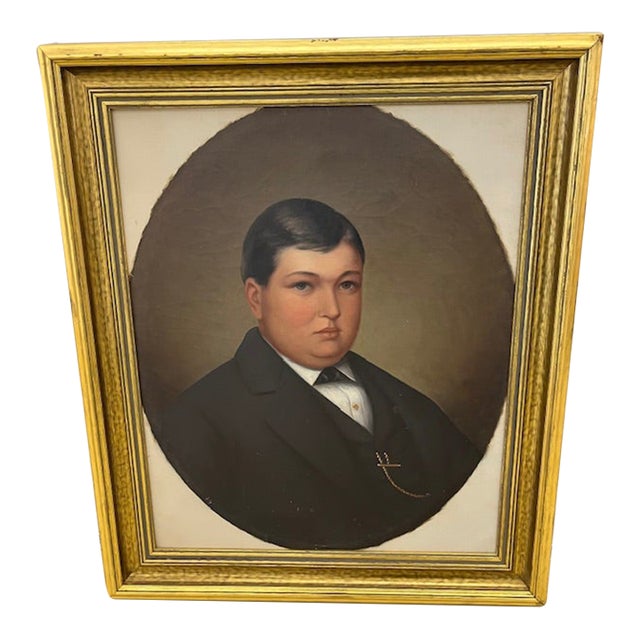 Early 20th Century Framed Oil Portrait of a Gentleman For Sale