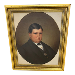 Framed Oil Portrait of a Gentleman Early 20th Century