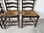 Vintage French Country Style Oak Ladder Back Rush Seat Dining Chairs – Set of 4 For Sale - Image 14 of 18