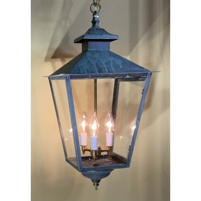 2000 - 2009 Classic Solid Copper & Brass Hanging Pendant / Lantern Light For Sale - Image 5 of 17