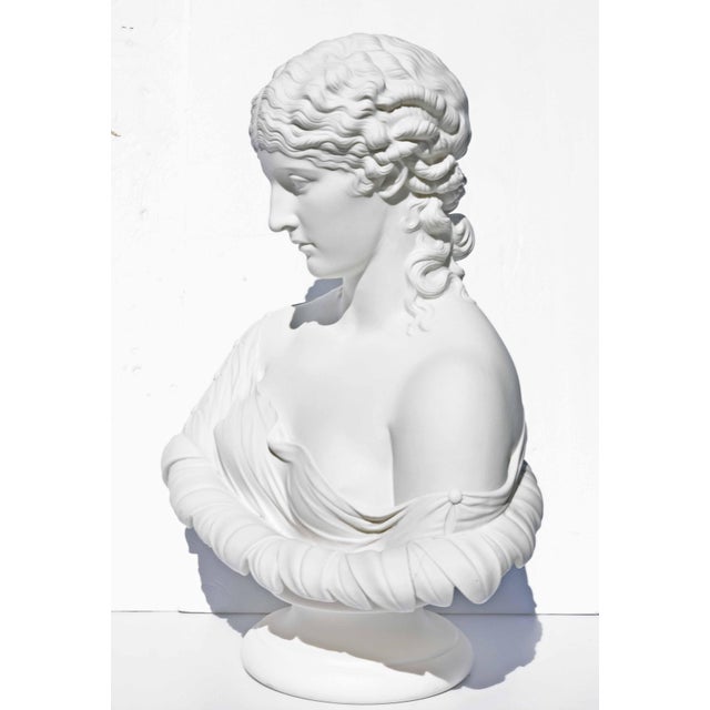Figurative 19th Century Life Size Parian Classical Bust of Clytie For Sale - Image 3 of 5
