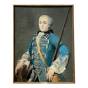 Vintage Boho 18th Century French School Portrait of a Gentleman