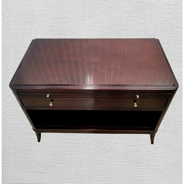 Burnt Umber Vintage Mahogany Barbara Barry for Baker Oversized One Drawer Commode Night Stand For Sale - Image 8 of 15