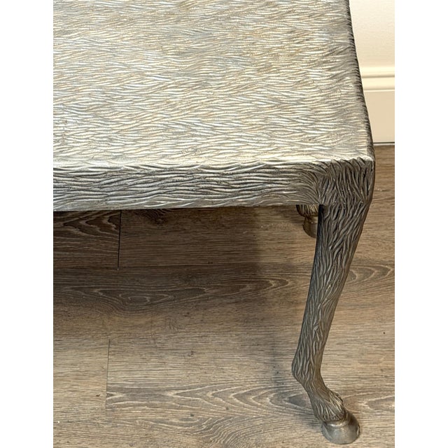 Sculptural Zoomorphic Cast Zinc Alloy Coffee Table Manner of John Dickinson For Sale - Image 11 of 17