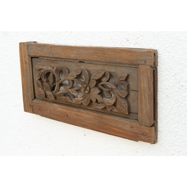19th Century Hand-Carved Asian Architectural Panel For Sale - Image 5 of 6
