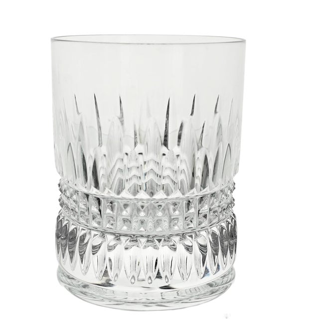 Victorian 1990s Waterford Lismore Diamond Irish Crystal Double Old Fashioned Glass For Sale - Image 3 of 10