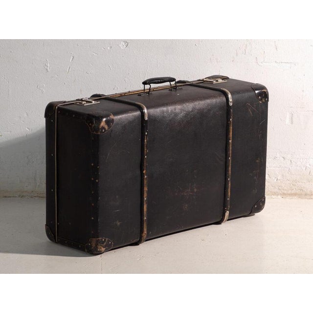 Metal Vintage Travel Trunk in Vulcanised Fibre from Wico, Germany, 1930 For Sale - Image 7 of 13