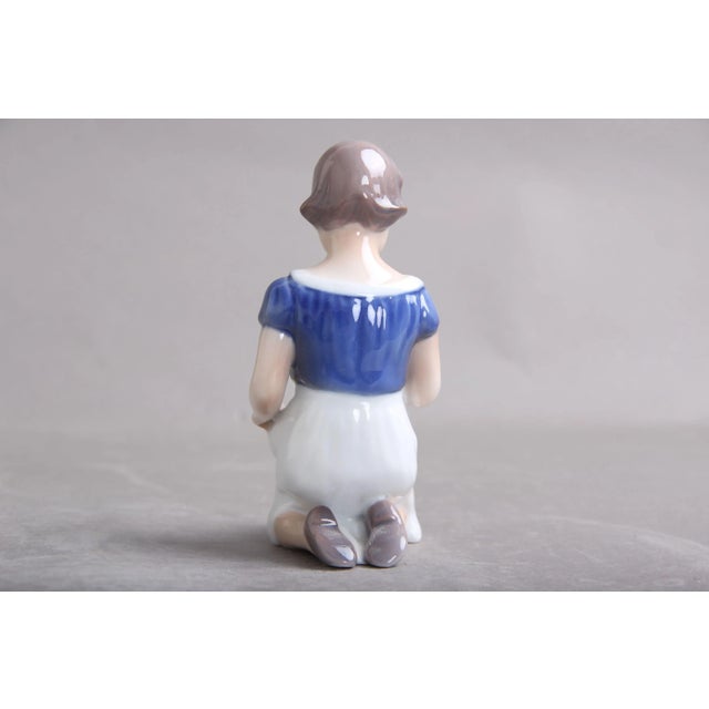 1970s B&G 2316 Girls With Small Dogs Figurine from Bing & Grondahl For Sale - Image 5 of 9