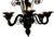 Contemporary Vintage Italian Murano Style Glass Chandelier in Black For Sale - Image 3 of 7