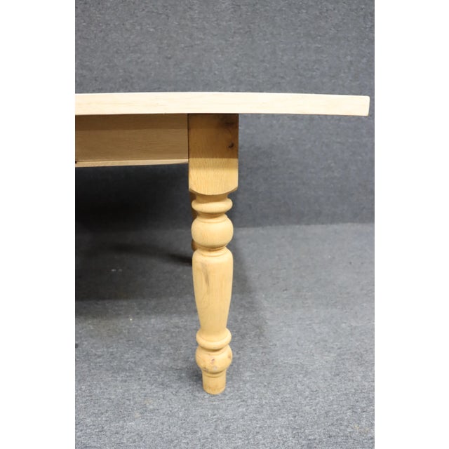 Rustic Unfinished Farm Table For Sale - Image 3 of 9