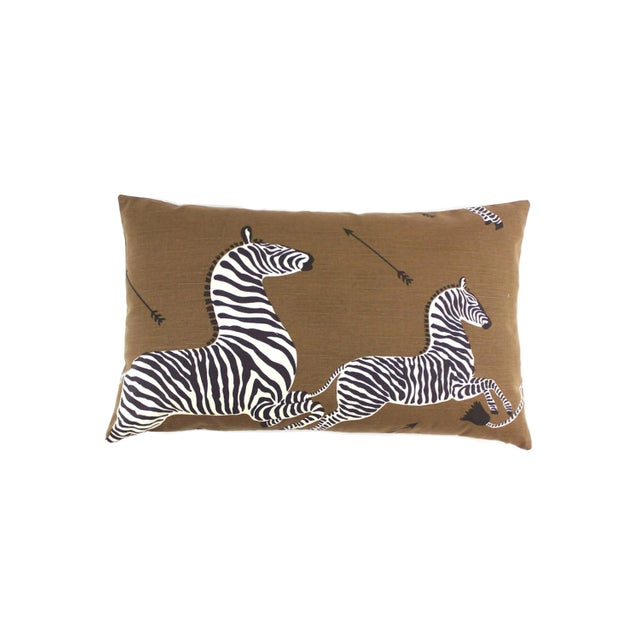 Contemporary The House of Scalamandré Zebras Lumbar Pillow, Safari Brown For Sale - Image 3 of 3