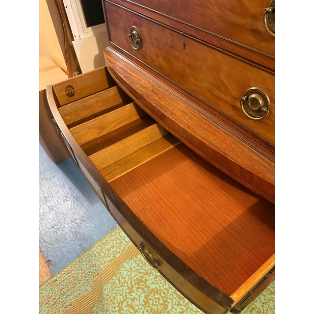 Wood Authentic Kittinger Buffalo Mahogany Highboy Dresser For Sale - Image 7 of 8