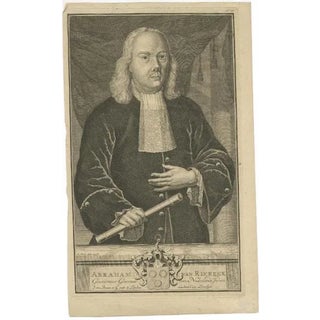 François Valentijn, Abraham V. Riebeeck Governor-General of the Dutch East Indies, 1726, Paper For Sale