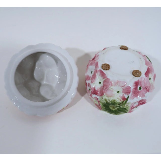 Italian Porcelain Hydrangea Box For Sale - Image 9 of 9