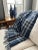 Bunny Williams Pine Cone Hill 100% Linen Plaid Navy White Throw Â€šÃ„Ã¬ Enzyme Washed Blue Tones For Sale - Image 6 of 13