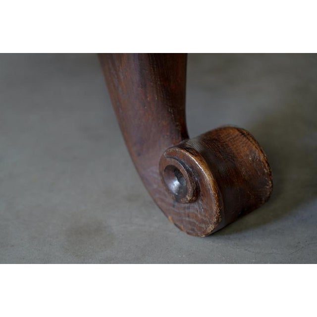 Rustic Round Coffee Table with Iron Details, Netherlands, 1960s For Sale - Image 10 of 13