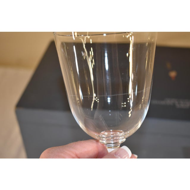 Steuben Glass Set of 6 Steuben Wine Glasses in Original Box, Circa 1950's For Sale - Image 4 of 10