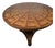 Theodore Alexander Geometric Inlaid Wood Round Pedestal Dining/Entry Table For Sale